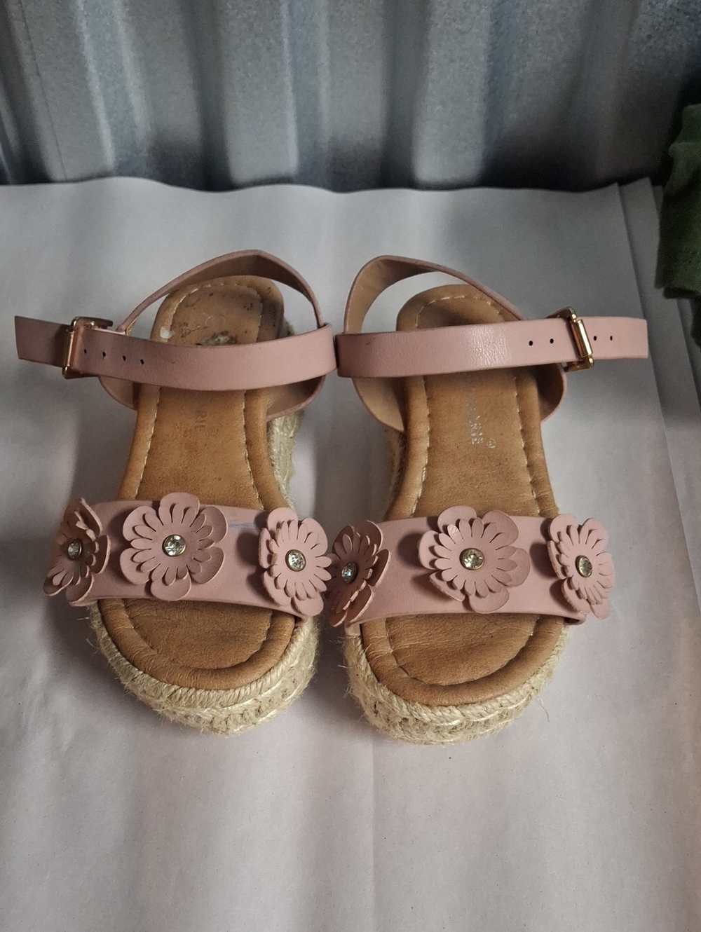 Annie Blush Pink Floral Espadrille Sandals